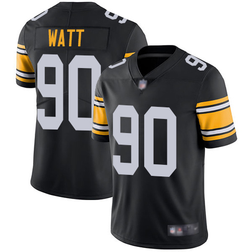 Men Pittsburgh Steelers Football 90 Limited Black T J Watt Alternate Vapor Untouchable Nike NFL Jersey